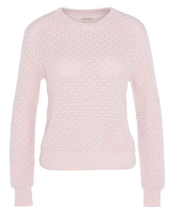 Barbour Angelonia Crew Neck Jumper Lyserød | BABO89684