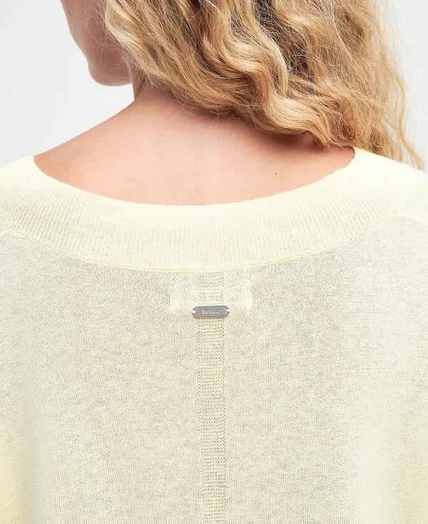 Barbour Annie V-neck Jumper Citron | BABO89692