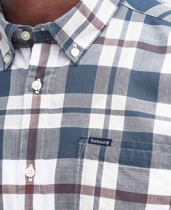 Barbour Applecross Tailored Short-sleeved Shirt Blå | BABO87780