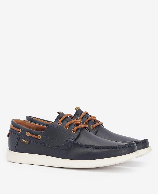 Barbour Armada Boat Shoes Mørkeblå Brune | BABO88904