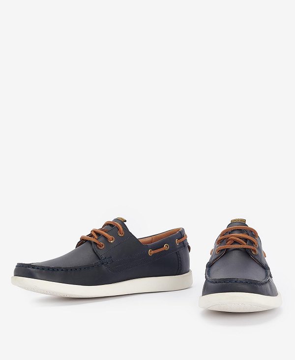 Barbour Armada Boat Shoes Mørkeblå Brune | BABO88904