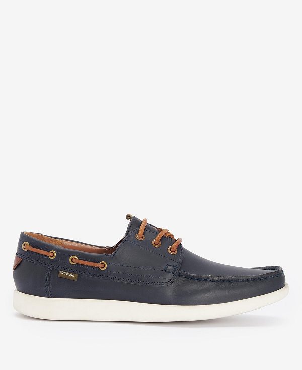 Barbour Armada Boat Shoes Mørkeblå Brune | BABO88904