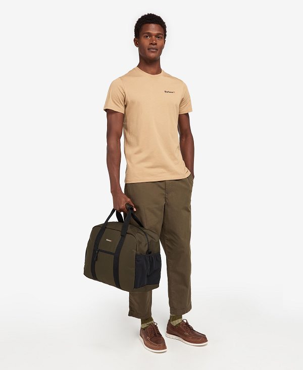 Barbour Arwin Canvas Holdall Olivengrøn Sort | BABO88928