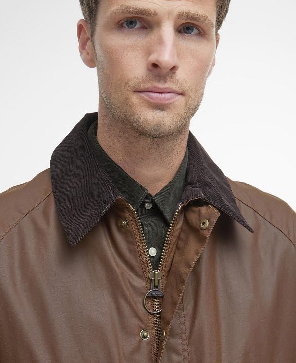 Barbour Ashby Waxed Jacket Brune | BABO87164