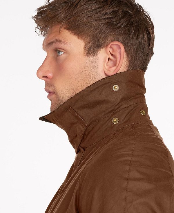 Barbour Ashby Waxed Jacket Brune | BABO87164