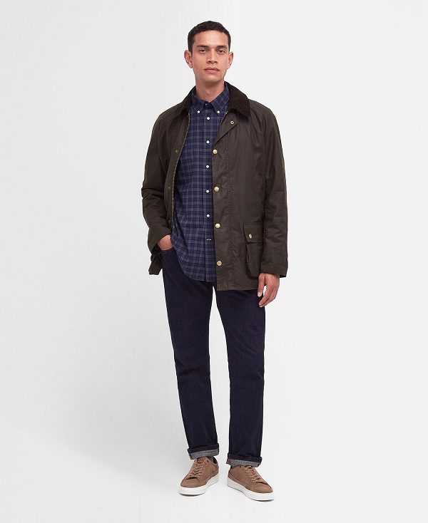 Barbour Ashby Waxed Jacket Olivengrøn | BABO87217