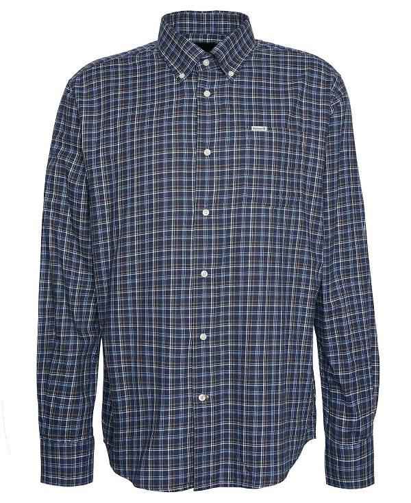 Barbour Ashton Regular Long-sleeved Shirt Mørkeblå | BABO87892