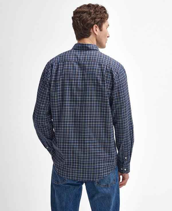 Barbour Ashton Regular Long-sleeved Shirt Mørkeblå | BABO87892