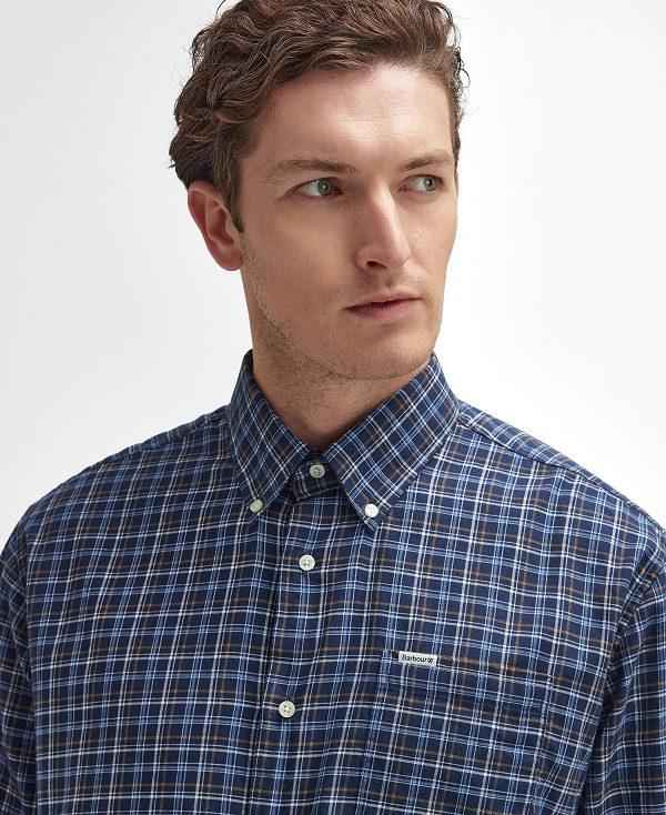 Barbour Ashton Regular Long-sleeved Shirt Mørkeblå | BABO87892