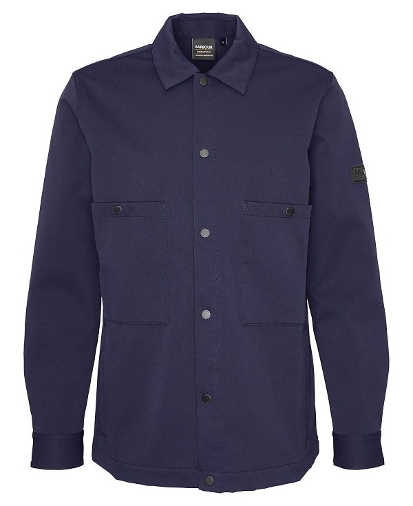 Barbour Aspect Overshirt Blå Mørkeblå | BABO87954