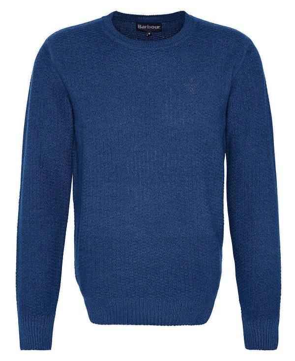 Barbour Aston Crew Neck Jumper Mørkeblå | BABO88631