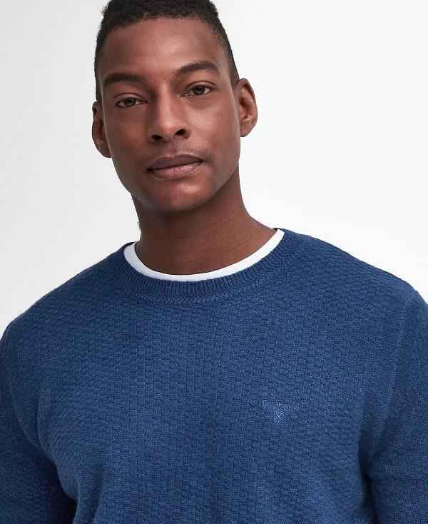 Barbour Aston Crew Neck Jumper Mørkeblå | BABO88631