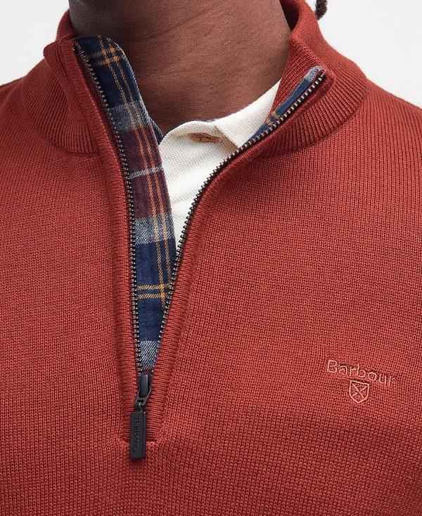 Barbour Avoch Half-zip Jumper Rød | BABO88602