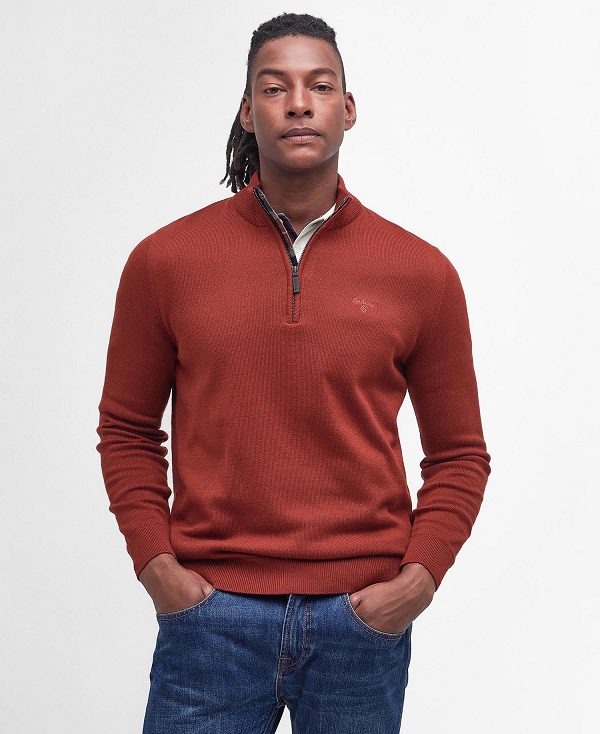 Barbour Avoch Half-zip Jumper Rød | BABO88602