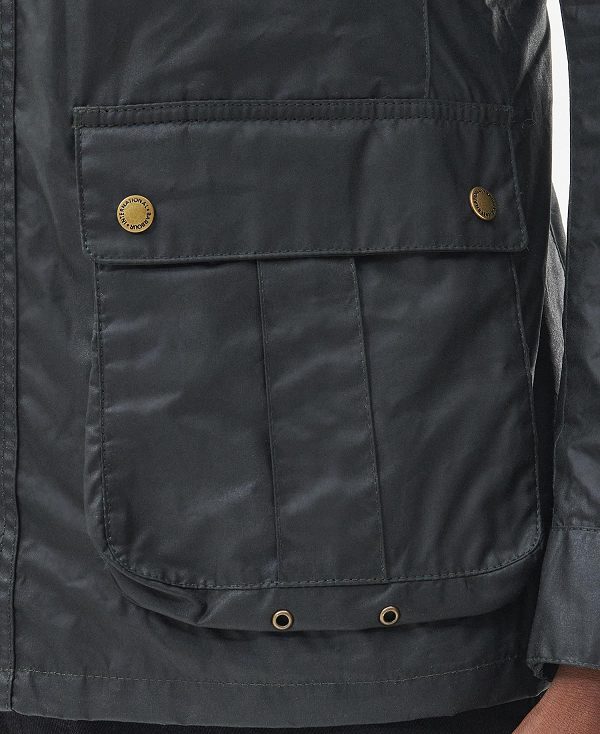 Barbour B.Intl Lightweight Duke Waxed Cotton Jacket Sort | BABO87158