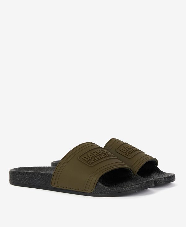 Barbour B.Intl Logo Sliders Olivengrøn | BABO88880