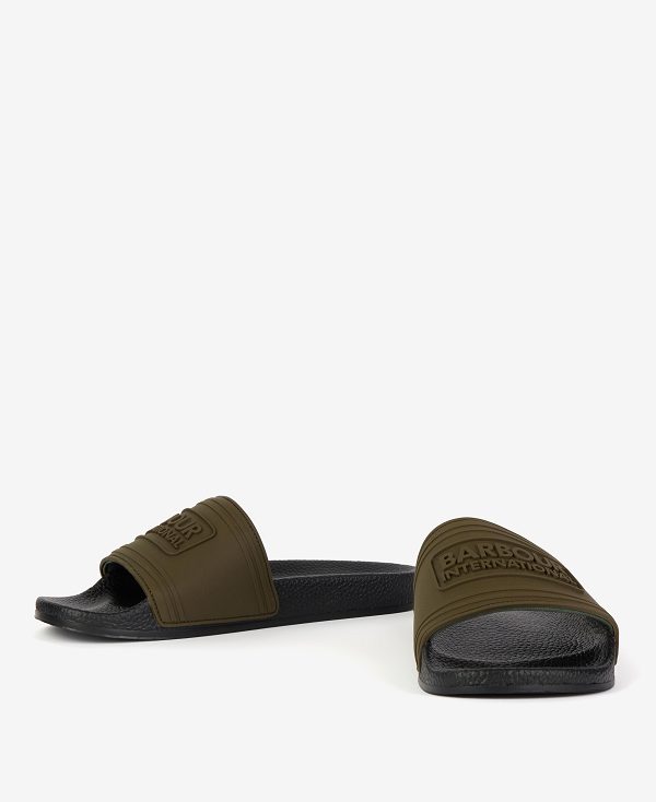 Barbour B.Intl Logo Sliders Olivengrøn | BABO88880