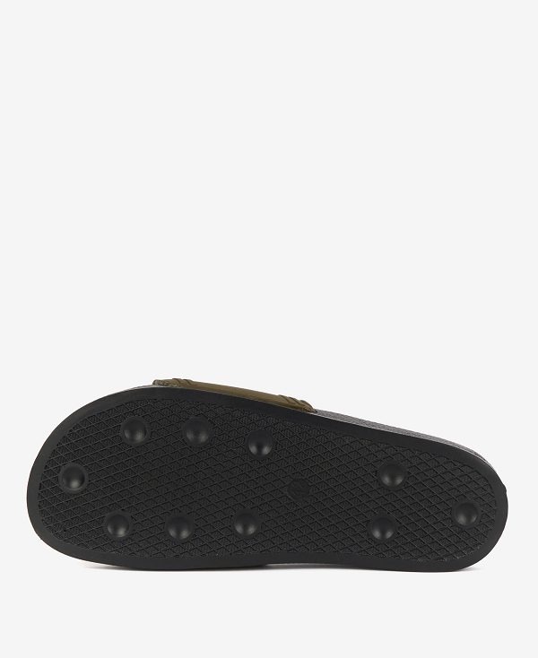 Barbour B.Intl Logo Sliders Olivengrøn | BABO88880