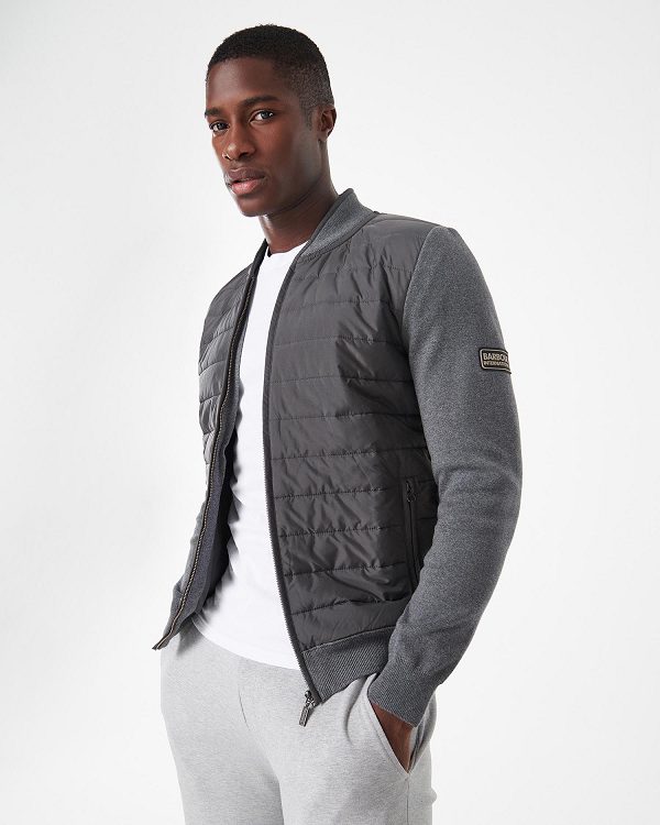 Barbour Baffle Quilted Sweatshirt Grå | BABO88694