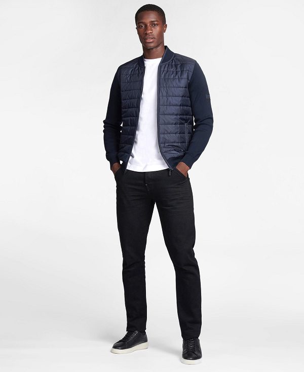 Barbour Baffle Quilted Sweatshirt Sort | BABO88693