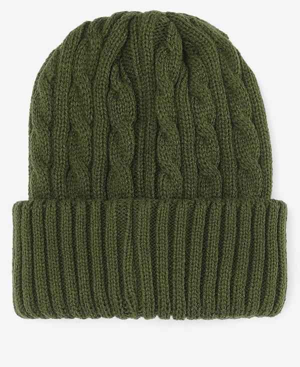 Barbour Balfron Knit Beanie Olivengrøn | BABO89047