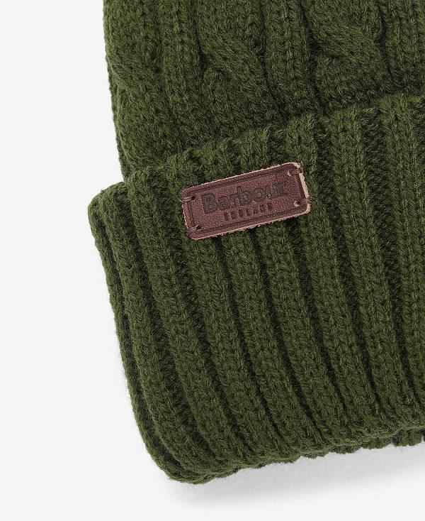 Barbour Balfron Knit Beanie Olivengrøn | BABO89047