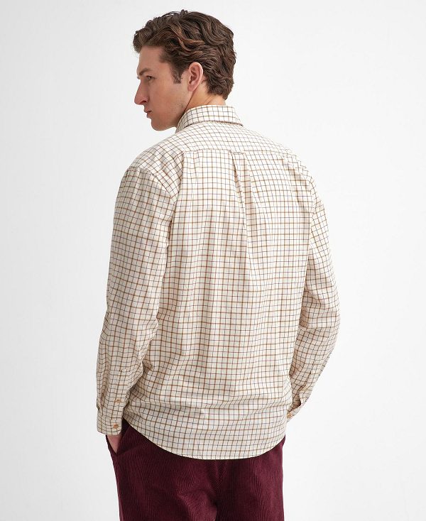 Barbour Bank Regular Long-sleeved Shirt Bordeaux | BABO87936