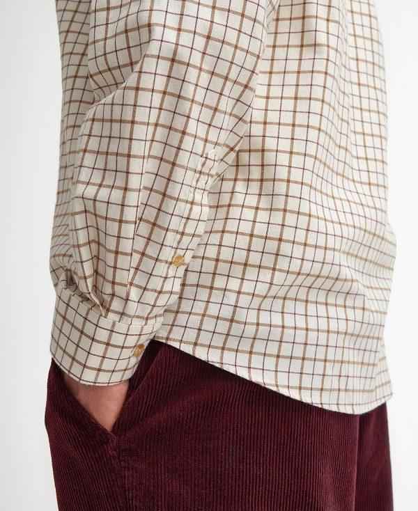 Barbour Bank Regular Long-sleeved Shirt Bordeaux | BABO87936