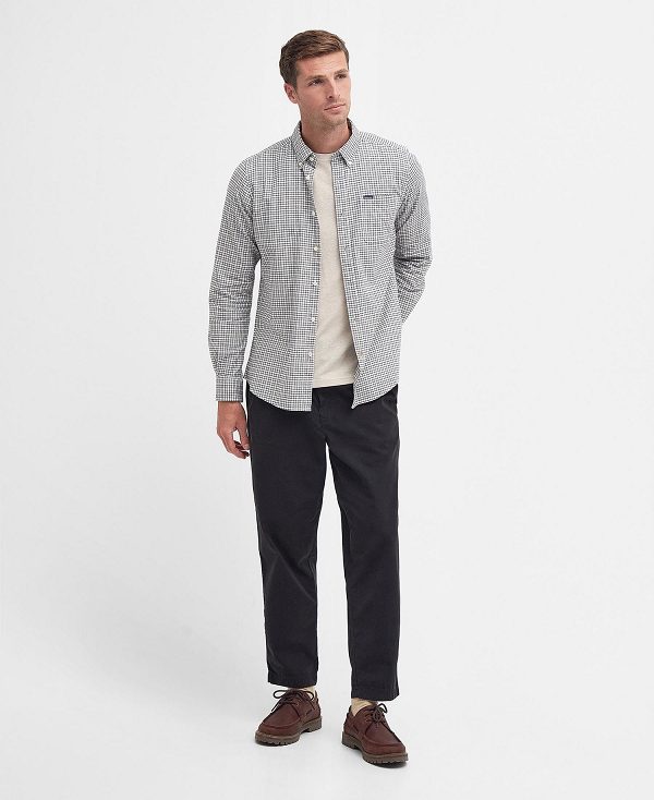 Barbour Banner Tailored Long-sleeved Shirt Olivengrøn | BABO87695