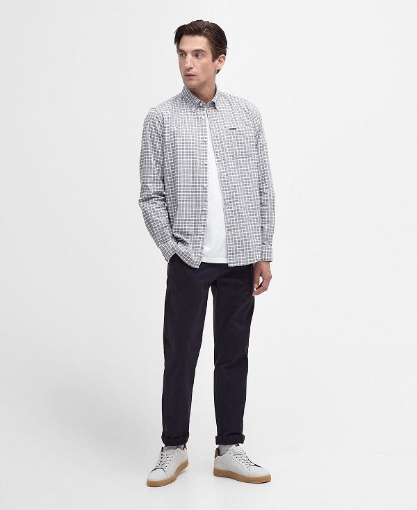 Barbour Banner Tailored Long-sleeved Shirt Grå | BABO87696