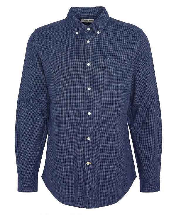 Barbour Bannock Tailored Shirt Mørkeblå | BABO87665