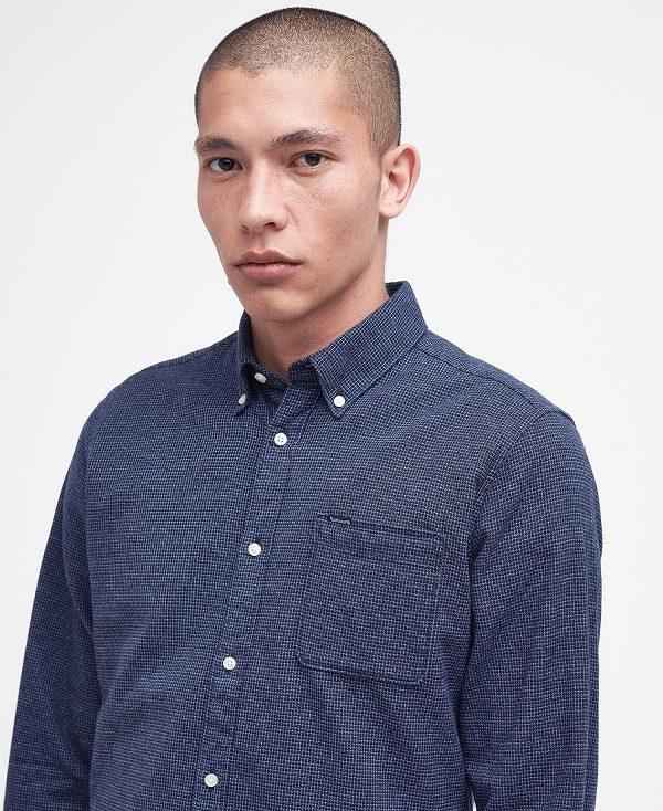 Barbour Bannock Tailored Shirt Mørkeblå | BABO87665