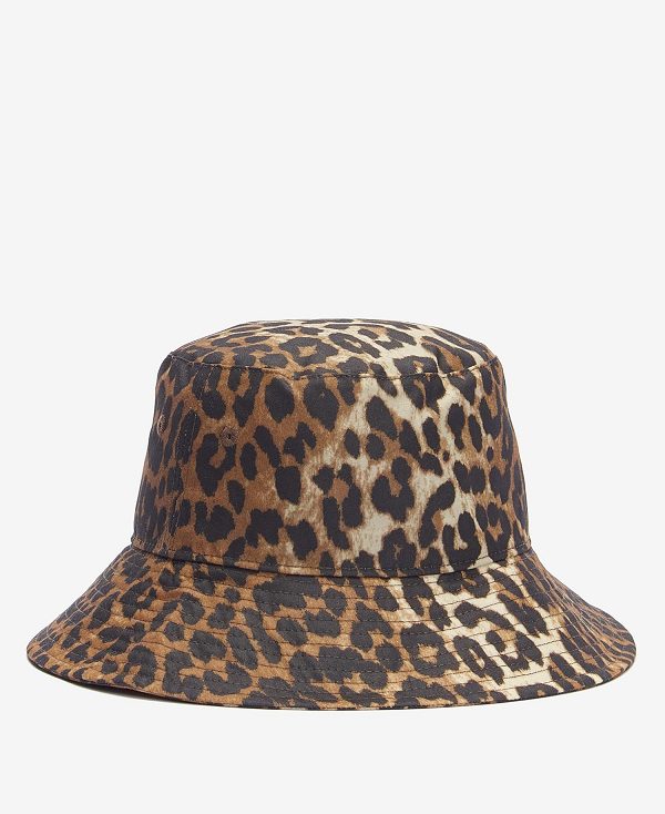 Barbour Barbour X Ganni Waxed Leopard Bucket Hat Leopard | BABO90005