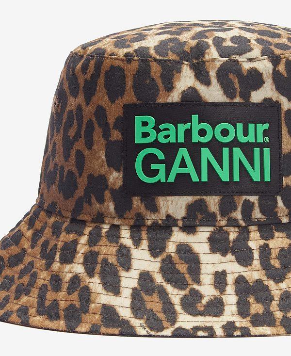 Barbour Barbour X Ganni Waxed Leopard Bucket Hat Leopard | BABO90005