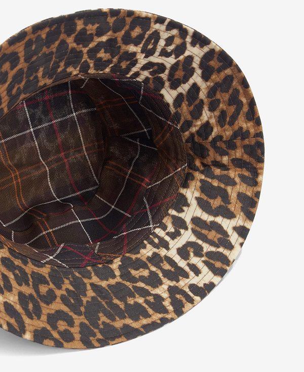 Barbour Barbour X Ganni Waxed Leopard Bucket Hat Leopard | BABO90005