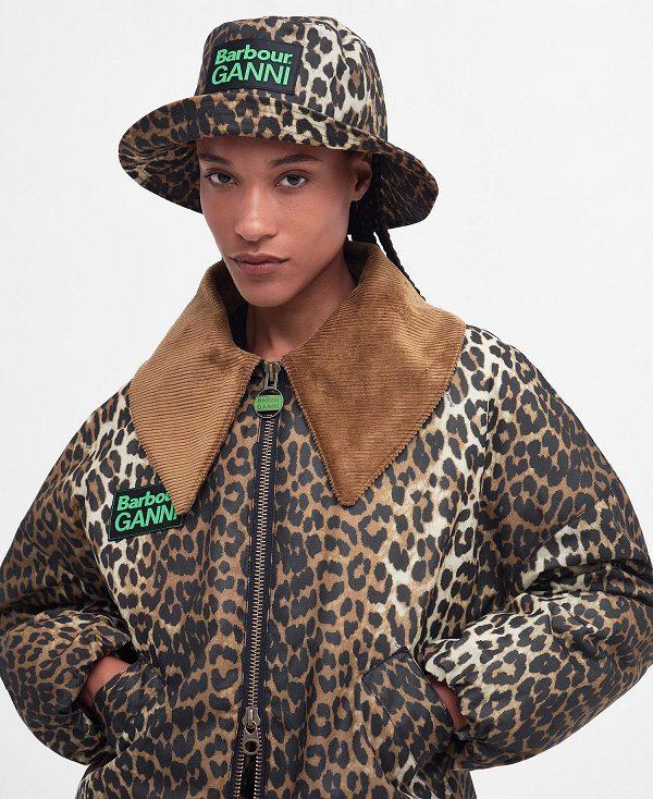 Barbour Barbour X Ganni Waxed Leopard Bucket Hat Leopard | BABO90005