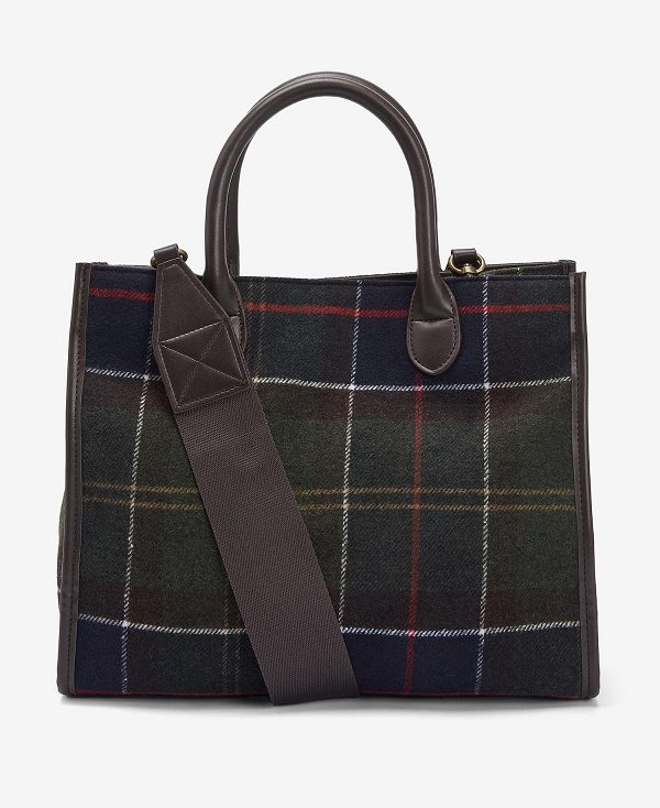 Barbour Barrhill Tartan Tote Bag Tartan | BABO89984