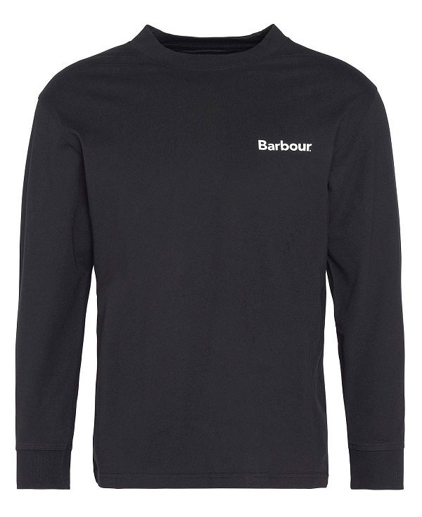 Barbour Baxter Oversized Long-sleeved T-shirt Sort | BABO88384