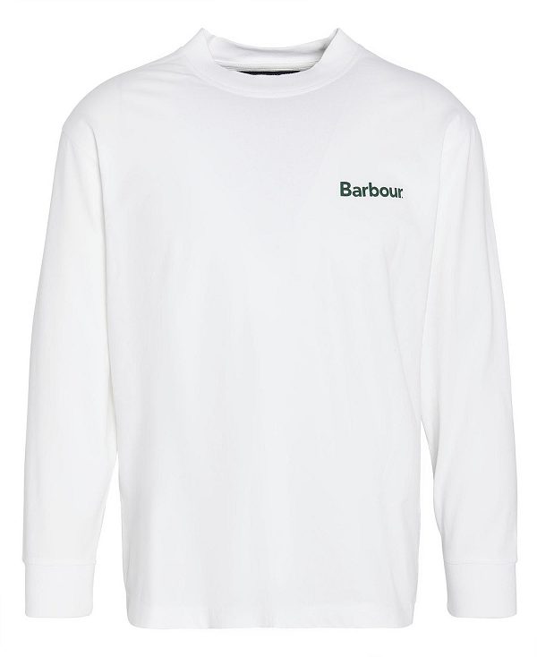 Barbour Baxter Oversized Long-sleeved T-shirt Hvide | BABO88393