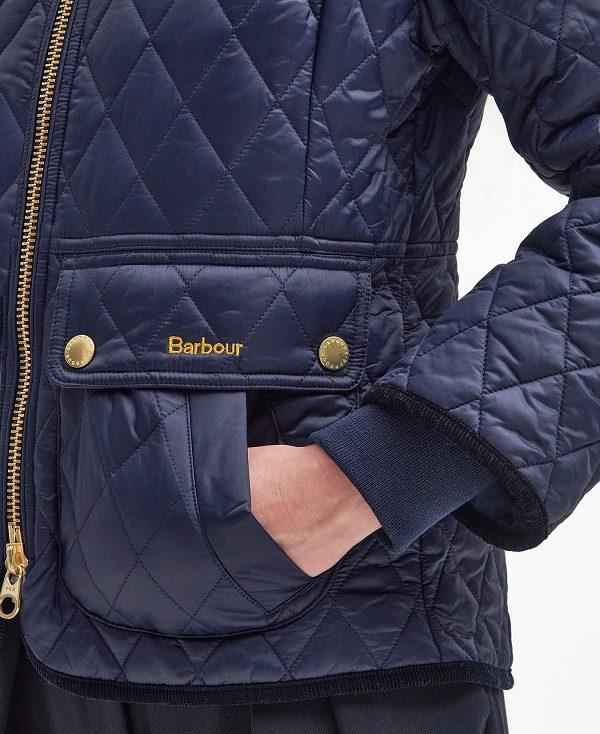 Barbour Beadnell Fitted Quilted Jacket Mørkeblå | BABO89341