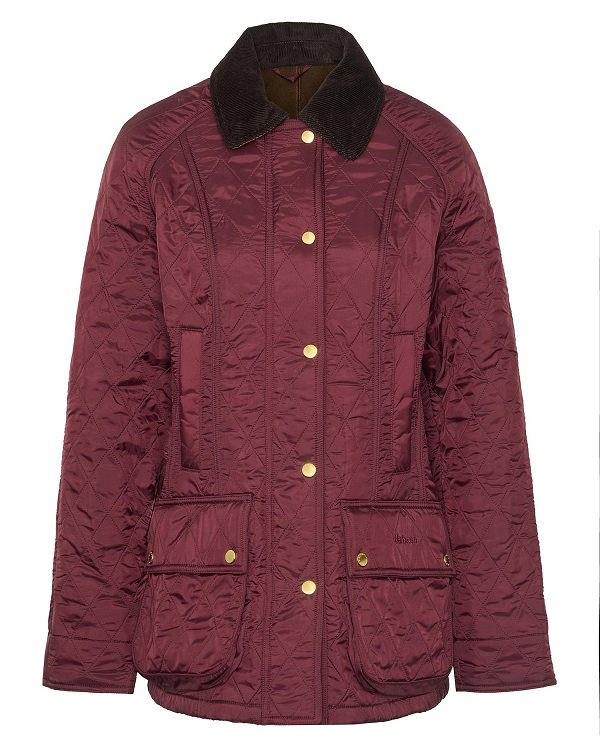 Barbour Beadnell Polarquilt Jacket Mørkerød Brune | BABO89358