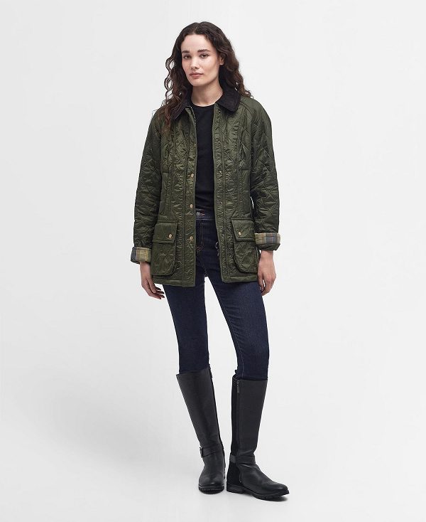 Barbour Beadnell Polarquilt Jacket Olivengrøn | BABO89326