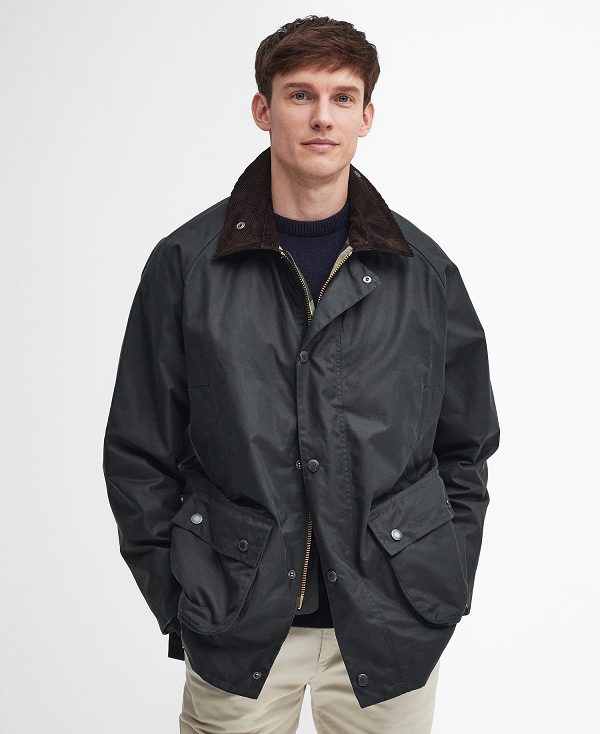 Barbour Beaudale Waxed Jacket Sort | BABO87226