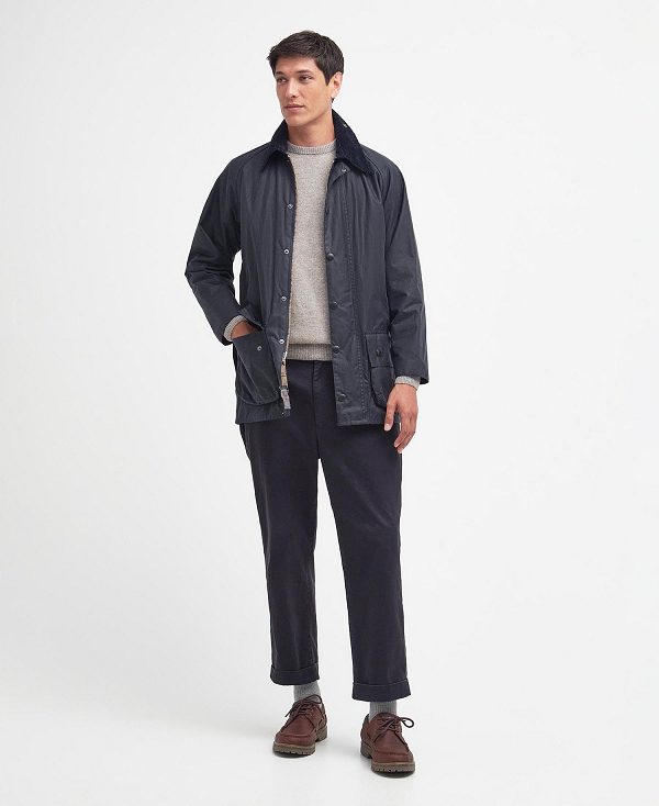 Barbour Beaufort® Waxed Jacket Mørkeblå | BABO87181