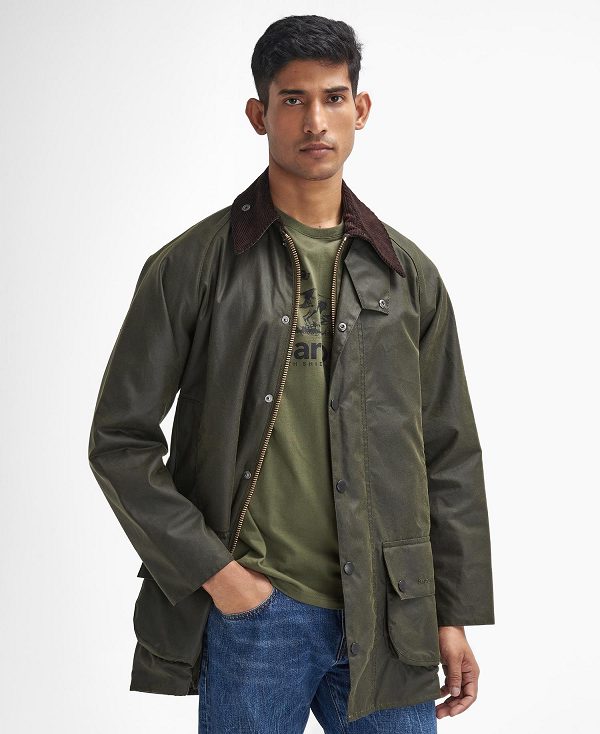 Barbour Beaufort® Waxed Jacket Olivengrøn | BABO87223