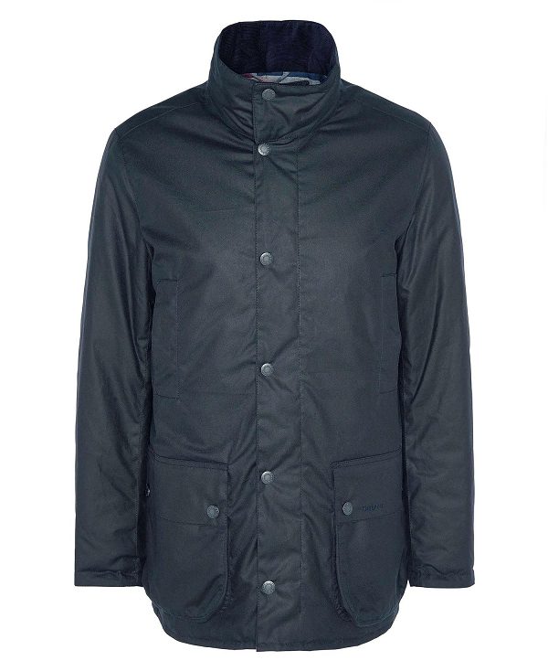 Barbour Beaufort Waxed Mac Mørkeblå | BABO87266