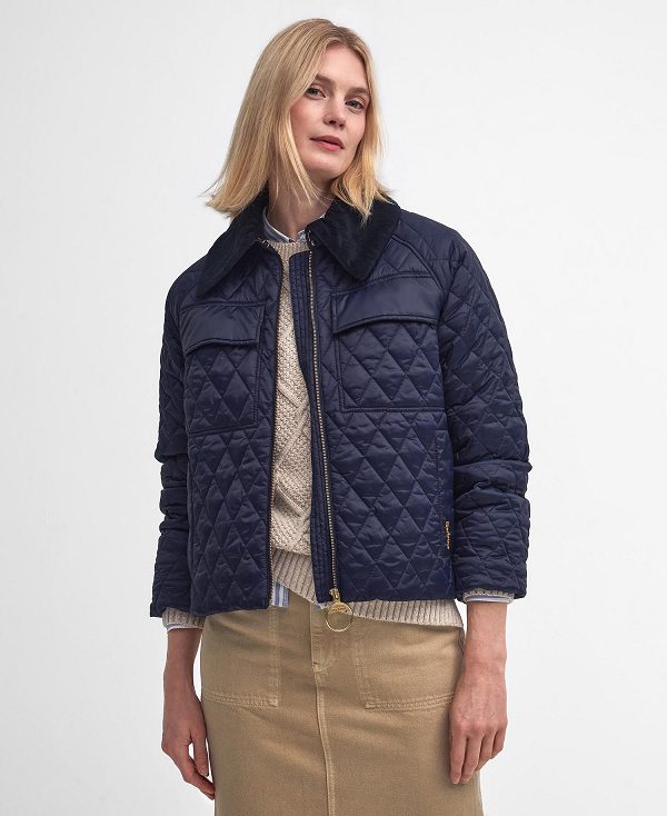 Barbour Beauly Quilted Jacket Mørkeblå | BABO89375