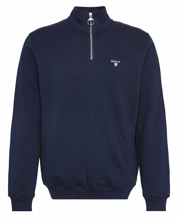 Barbour Beckhill Half-zip Sweatshirt Mørkeblå | BABO88475