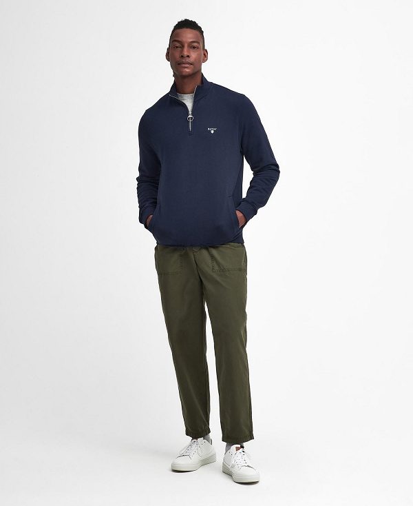 Barbour Beckhill Half-zip Sweatshirt Mørkeblå | BABO88475