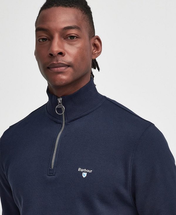 Barbour Beckhill Half-zip Sweatshirt Mørkeblå | BABO88475